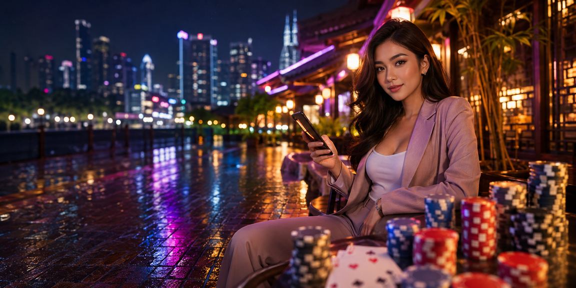 Permainan poker di Selangor dengan suasana kasino malam yang gemilang
